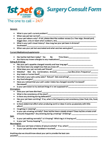 Surgery Consult Form