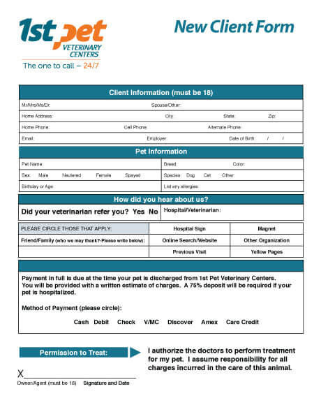 New Client Form